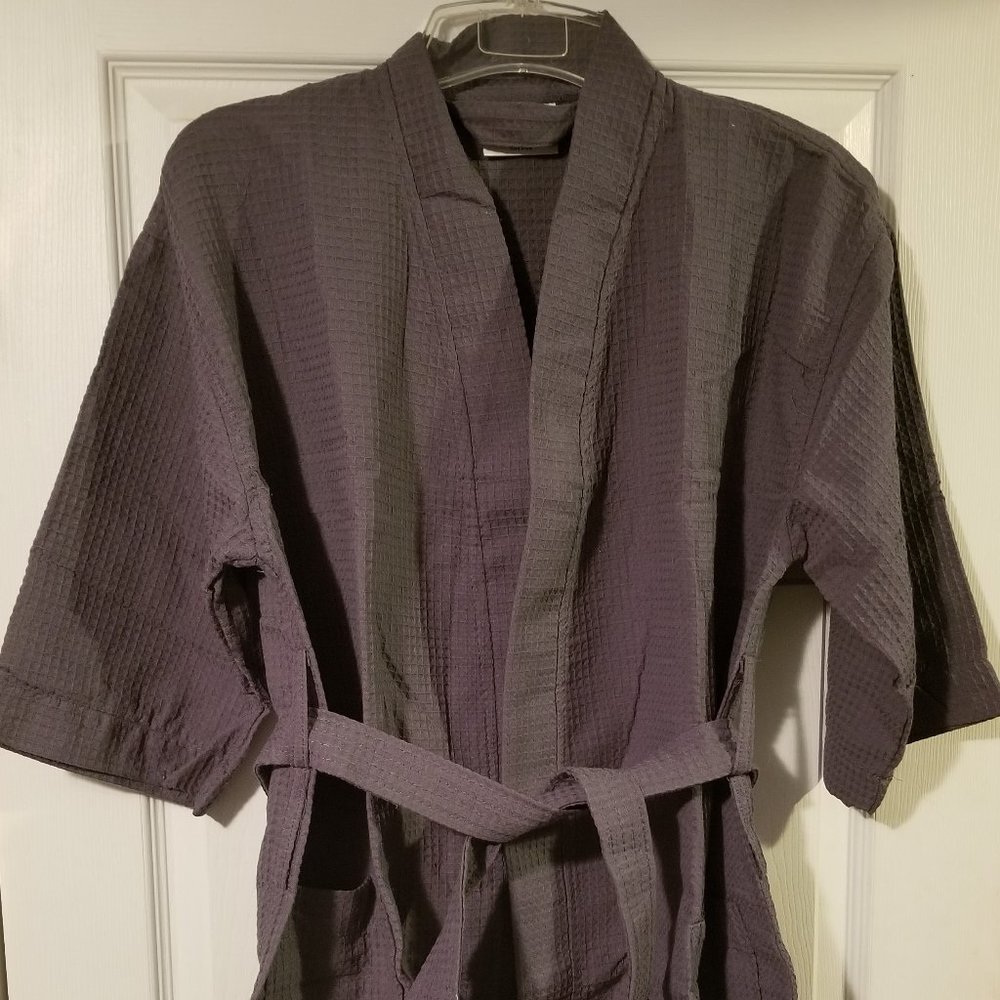 Women's Chakir Linen Robe - gray
